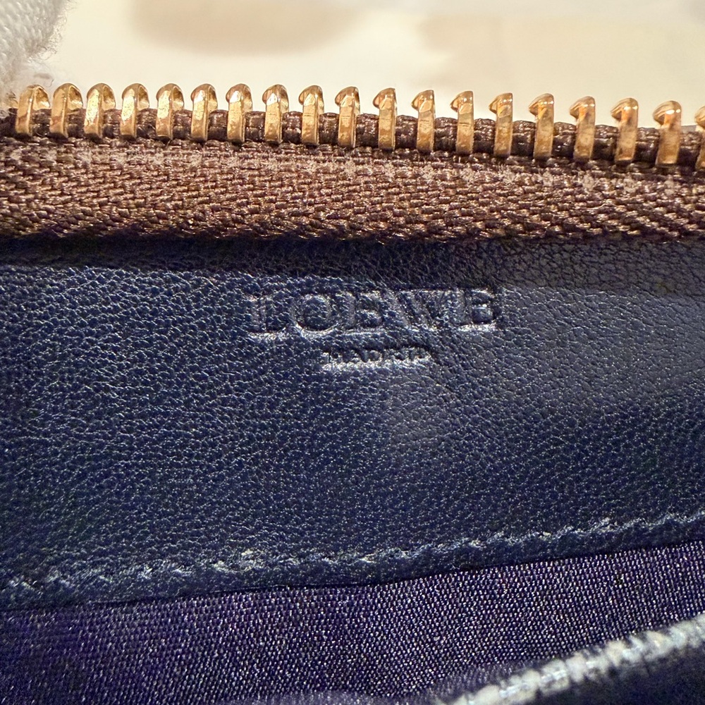 Leather Zip-Around Wallet in Dark Brown - Picture 13 of 15